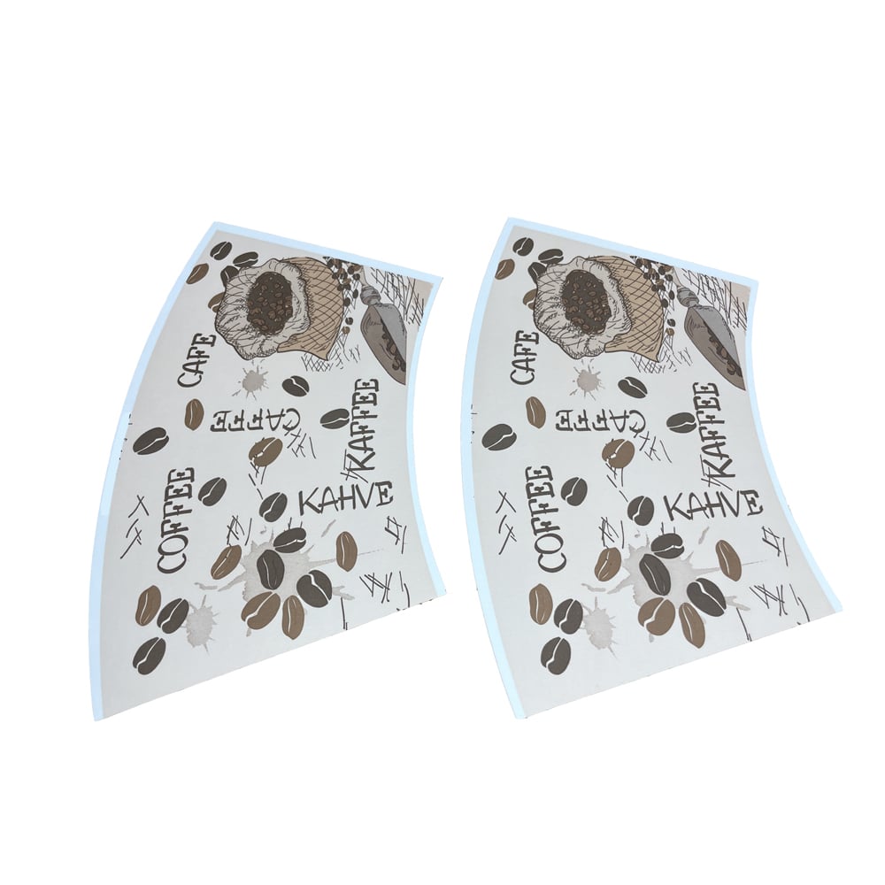 coffee tea cup making machine use flexography printing single pe 240gsm pe coated paper fan details