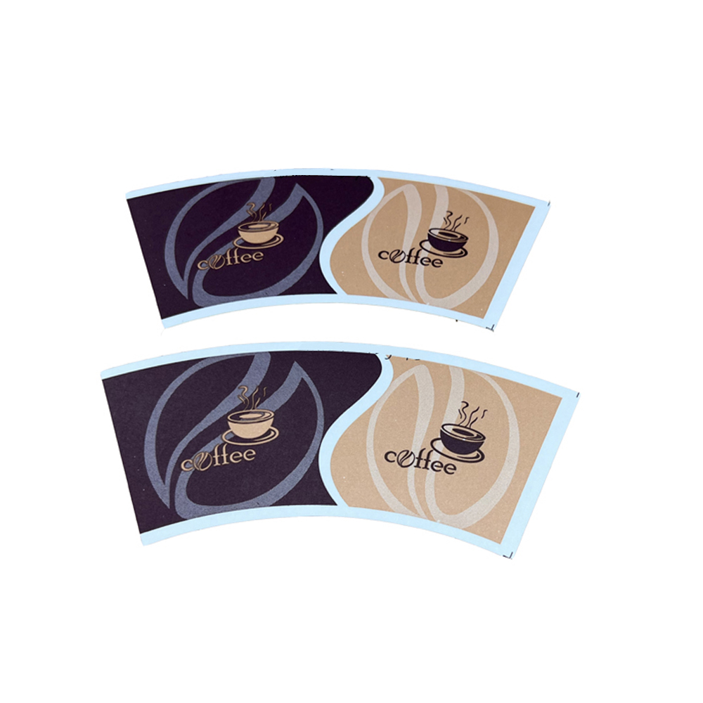 Bagasse custom flexo printing hot drink 8oz paper cups fan paper raw material supplier