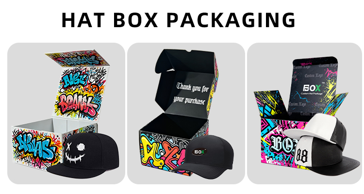 product fussen brand ip custom recycled materials rigid boxes premium black stylish matt lamination packaging for hat box-2