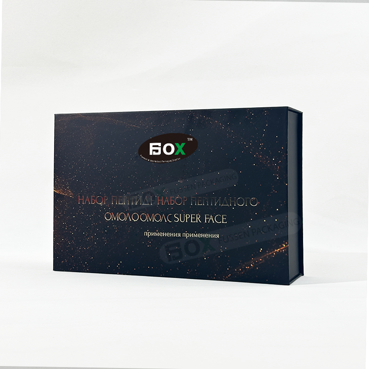 product romantic box packaging various specifications long foam insert cosmetic customised luxury black gold magnetic lid gift box-3