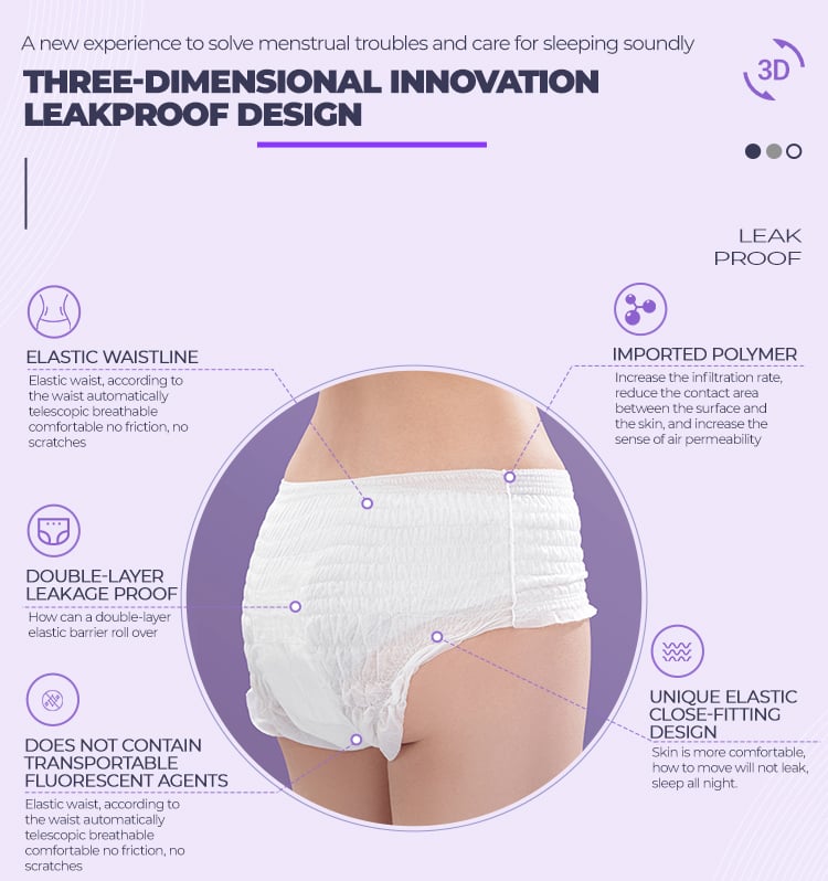 Kimlead women wearing diapers ladies diapers menstrual underwear diapers manufacture