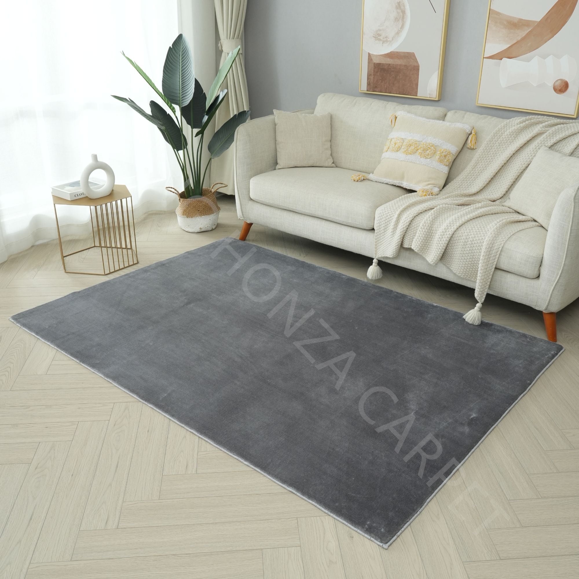 Tapis en cachemire brillant personnalisable, durable et longue durée