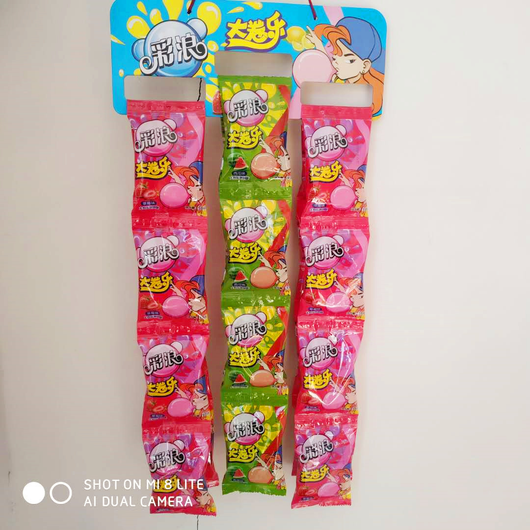 halal custom big size fruit crazy roll tape brand chewing bubble gum roll manufacturer details