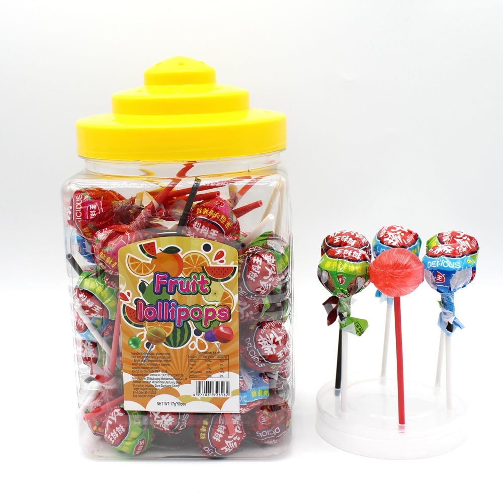Wholesale Funny Fruit Flavor Bonbons Lolly Colorful Sweets Healthy Snacks Coke bottle Stick Hard Lollipop manufacture