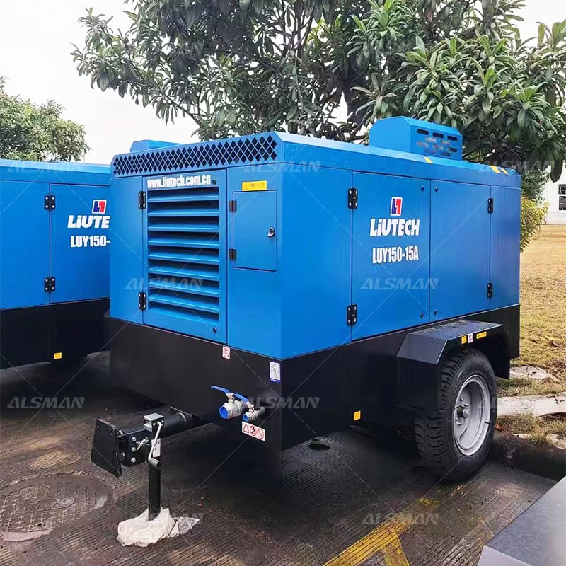 Liutech LUY150-15(15A) Mobile Portable Air Screw Compressor For Concrete Breaker