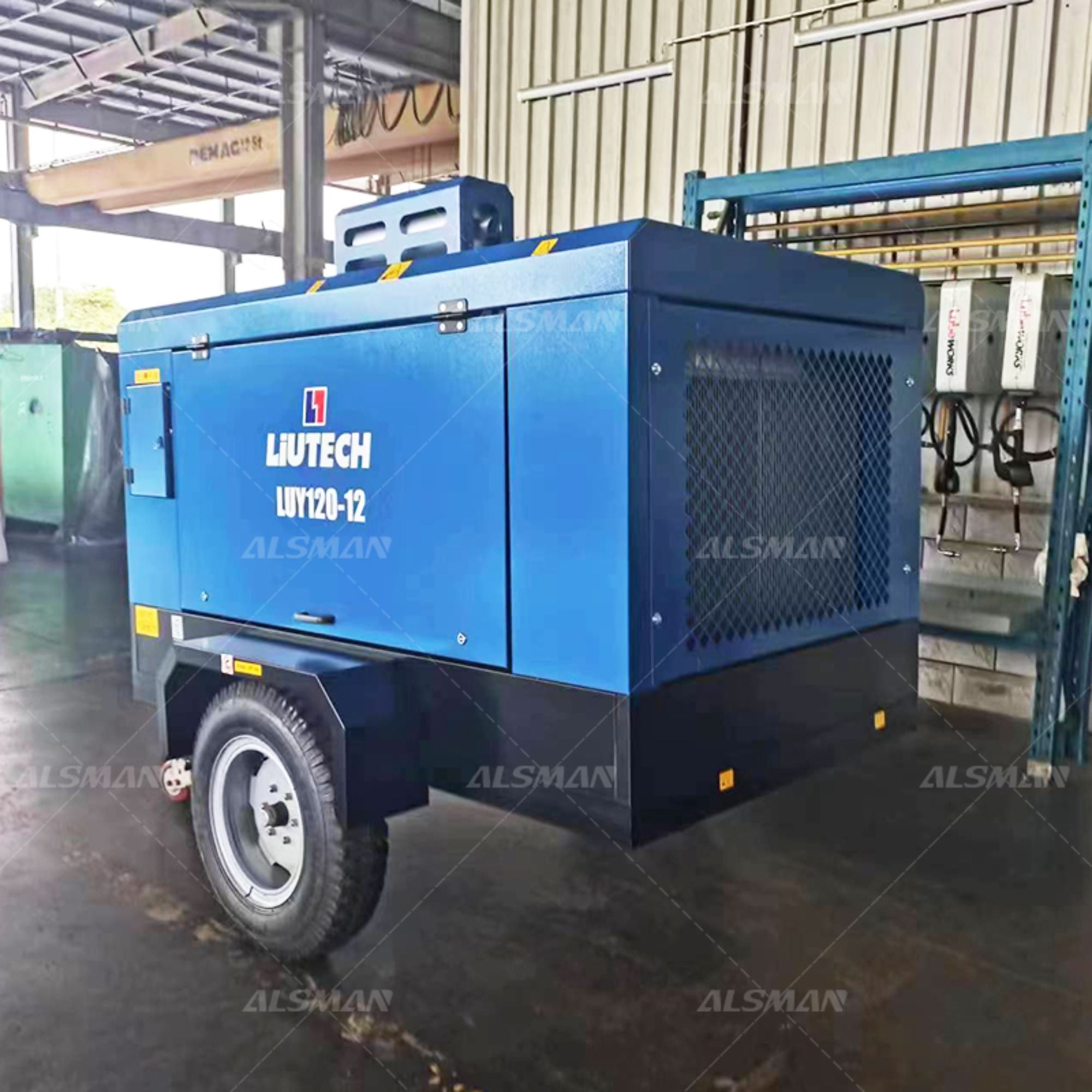 Liutech LUY120-12 Mobile Portable Air Screw Compressor For Concrete Breaker