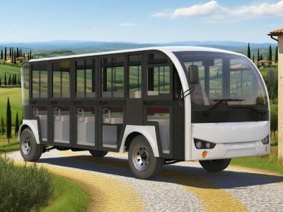 Transport écologique des invités : flotte de navettes électriques