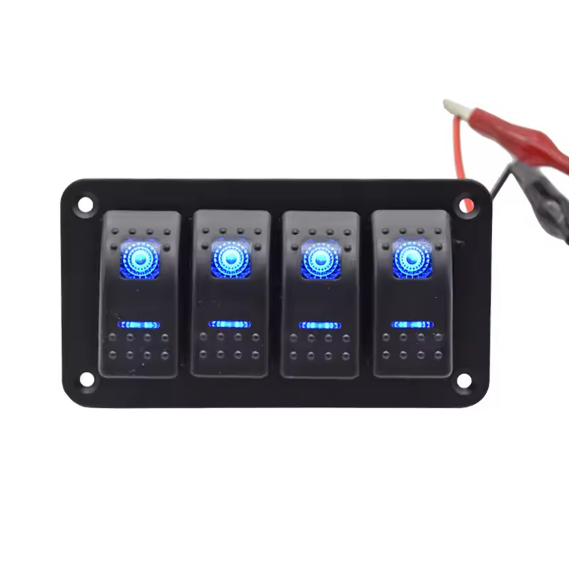 2 3 4 5 6 Gang Dual LED Marine Boat (6) 2 3 4 5 6 Gang Dual LED Marine Boat Rocker Switch Panel for Truck Boat Car Switch Panel Lighter Socket Circuit Breaker factory