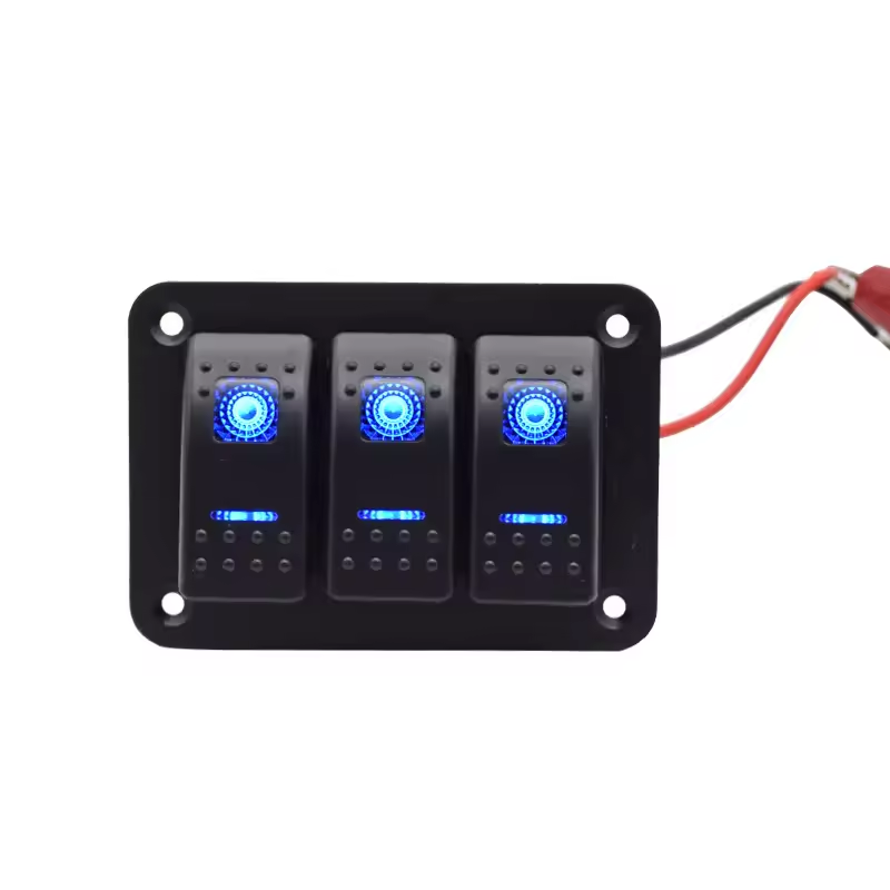 2 3 4 5 6 Gang Dual LED Marine Boat (2) 2 3 4 5 6 Gang Dual LED Marine Boat Rocker Switch Panel for Truck Boat Car Switch Panel Lighter Socket Circuit Breaker supplier