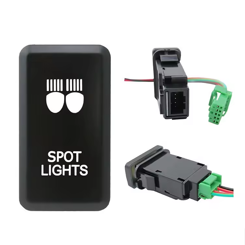 3 12V fog light switch ON OFF LED Spot light Push Button Switch for TOYOTA Hilux Prado Landcruiser HIACE factory