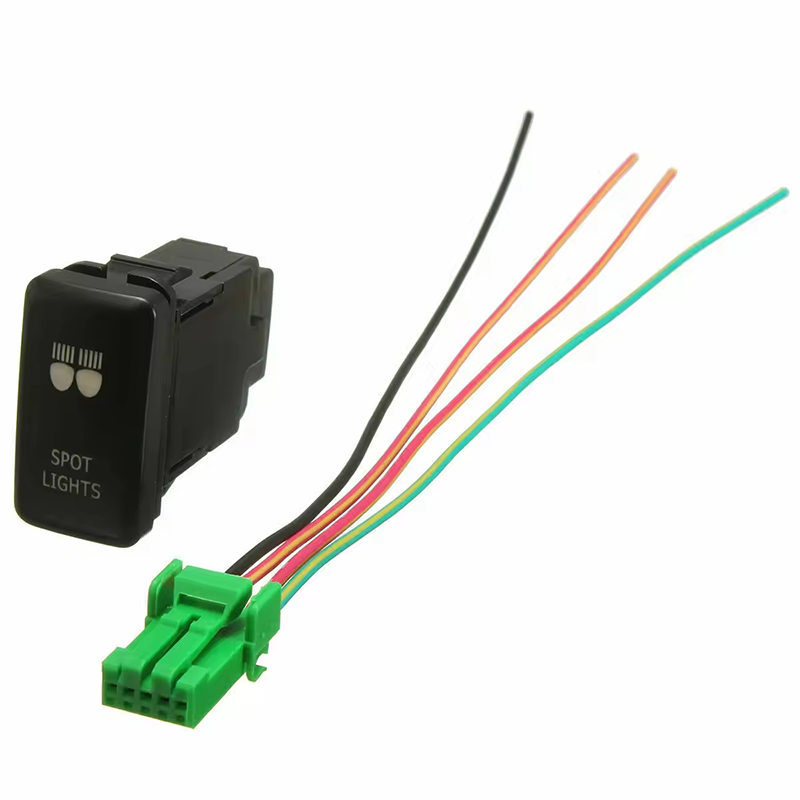 4 12V fog light switch ON OFF LED Spot light Push Button Switch for TOYOTA Hilux Prado Landcruiser HIACE factory