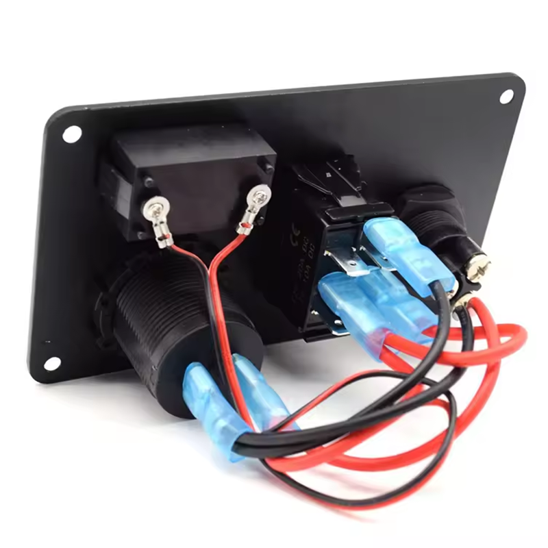 5 DC 12V Rocker Switch Panel with Forward Reverse QC3.0 Dual USB Charger LED Digital Voltmeter Ignition Switch for Golf Cart details