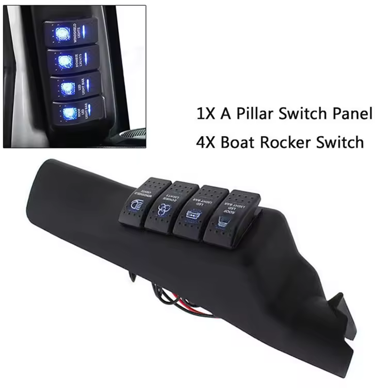 Ľavá strana A-Pillar Control Pod Panel Kit Set Rocker Switch Panel pre Jeep Wrangler JK
