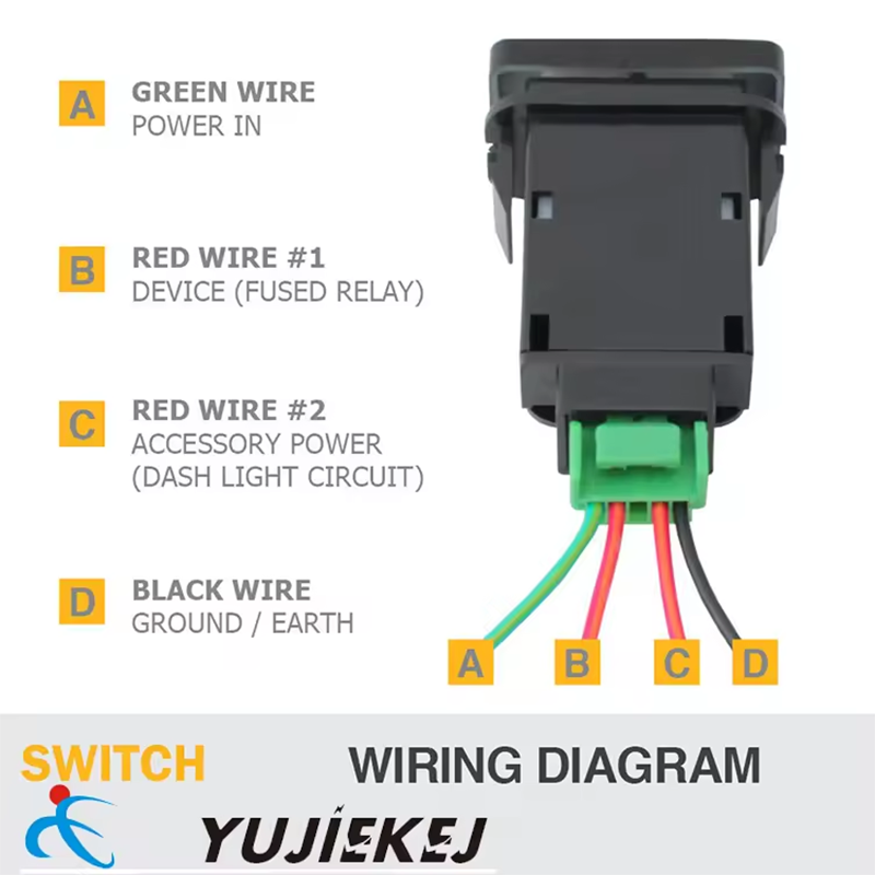 1 12V fog light switch ON OFF LED Spot light Push Button Switch for TOYOTA Hilux Prado Landcruiser HIACE factory