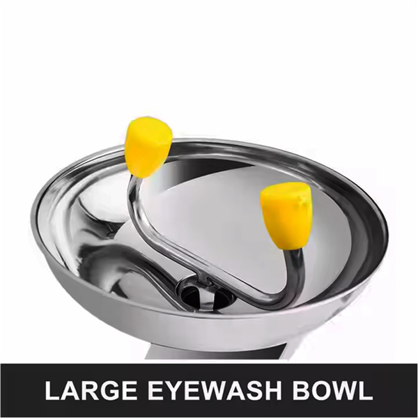 Compact design for space-saving eyewash accessibility