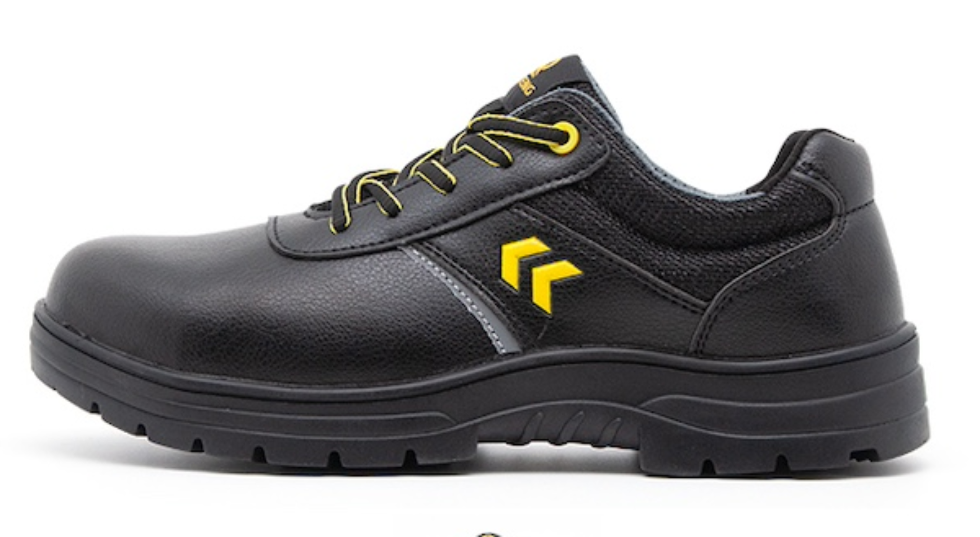 Anti Slip Anti Static Black Microfiber Leather Rubber Outsole Anti Smash Plastic Toe Protective  Shoes