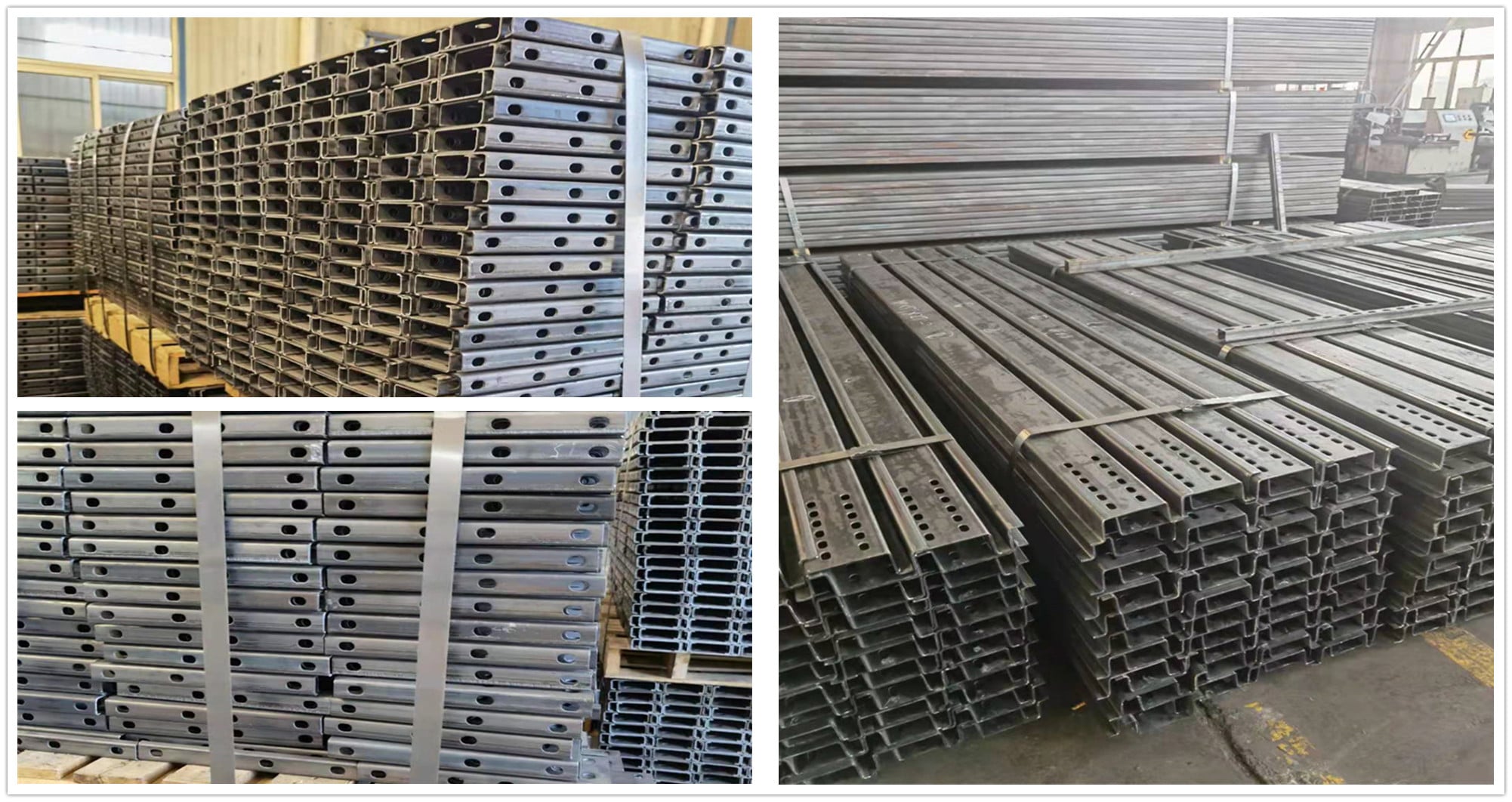 SS304 ss u channel metal slot brackets steel strut channel slotted c channel supplier
