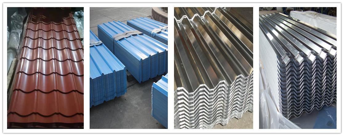 Galvanized corrugated roofing steel sheet profile zinc coated Z40 roof sheet for building factory