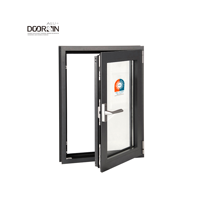 Doorwin NFRC Double Glazed Residential Windows Hurricane Impact Sound Proof Thermal Break Aluminum Tilt Turn Windows factory