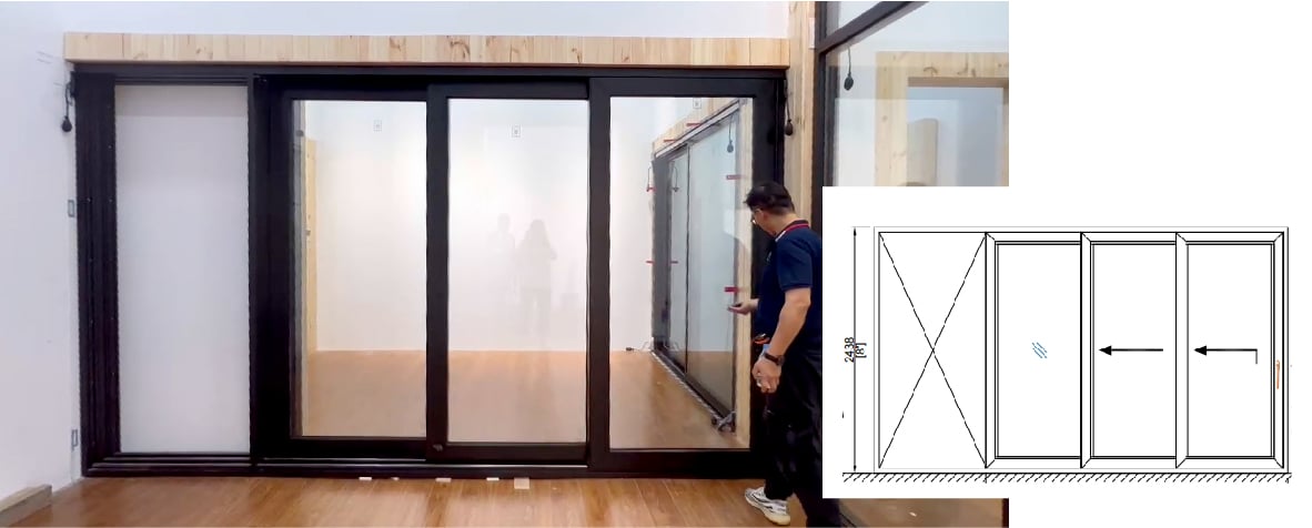 Doorwin Wholesale Price Modern Design Powder Coated Aluminium Frame Patio Door Aluminum Double Glass Sliding Door supplier