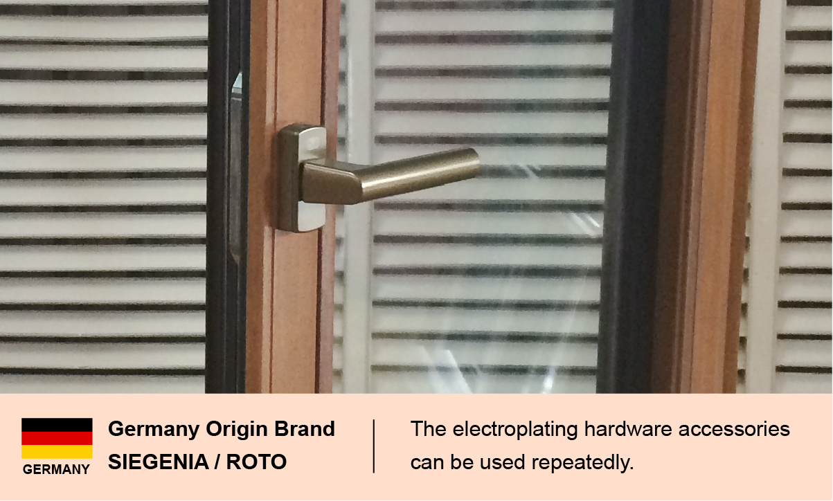 Doorwin NFRC Certified Aluminum Clad Wood Windows Save Energy Heat Insulation Grid Wooden French Window Design manufacture