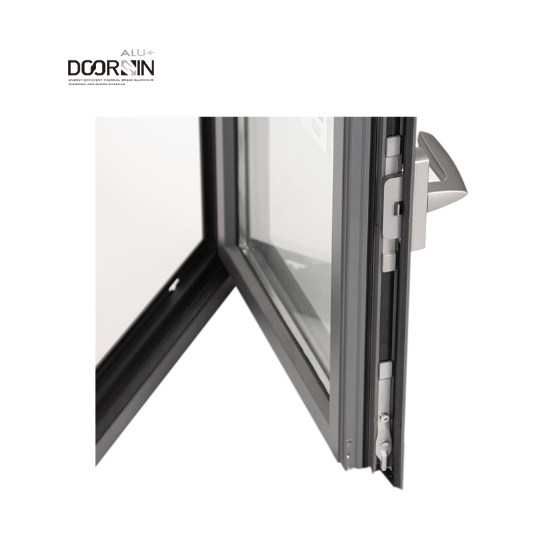 Doorwin NFRC Double Glazed Residential Windows Hurricane Impact Sound Proof Thermal Break Aluminum Tilt Turn Windows factory