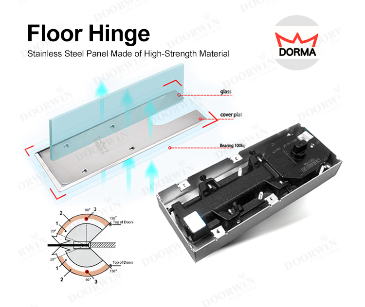 Doorwin Luxury Design Aluminum Front Entry Doors For Houses Security Hurricane Impact Aluminum Pivot Doors factory