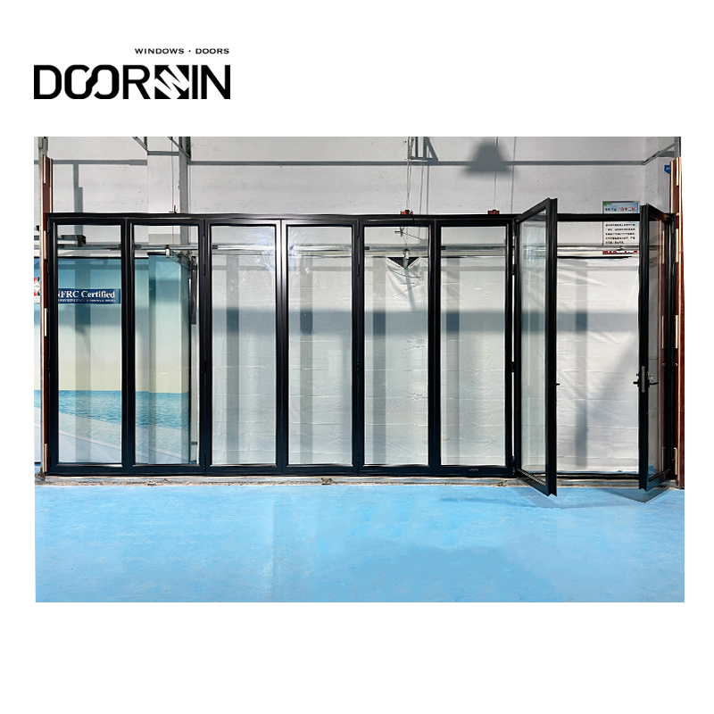 Panoramic Ultra Large Glass Sliding Door Patio Hurricane Impact Waterproof Villa Balcony Multi Panel Folding Doors supplier
