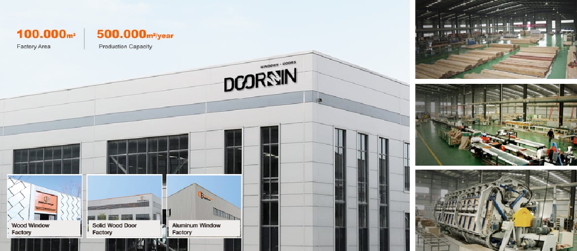 Doorwin Wholesale Price Modern Design Powder Coated Aluminium Frame Patio Door Aluminum Double Glass Sliding Door factory