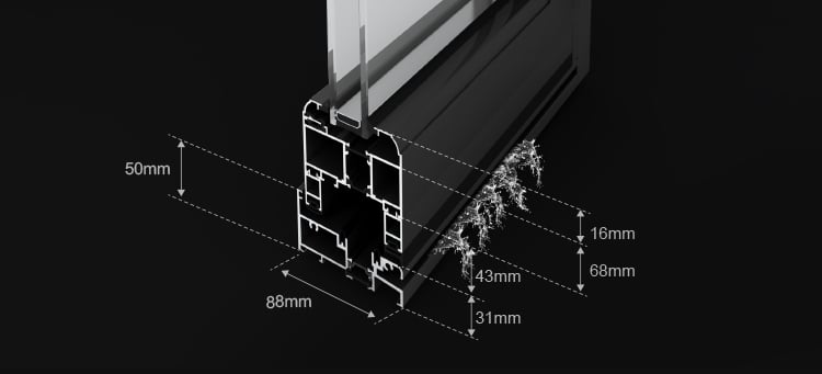 Doorwin patio double glass exterior accordion folding door residential aluminium bifold doors manufacture