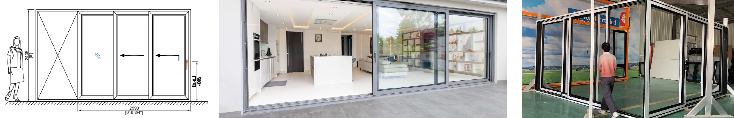 Doorwin Wholesale Price Modern Design Powder Coated Aluminium Frame Patio Door Aluminum Double Glass Sliding Door supplier