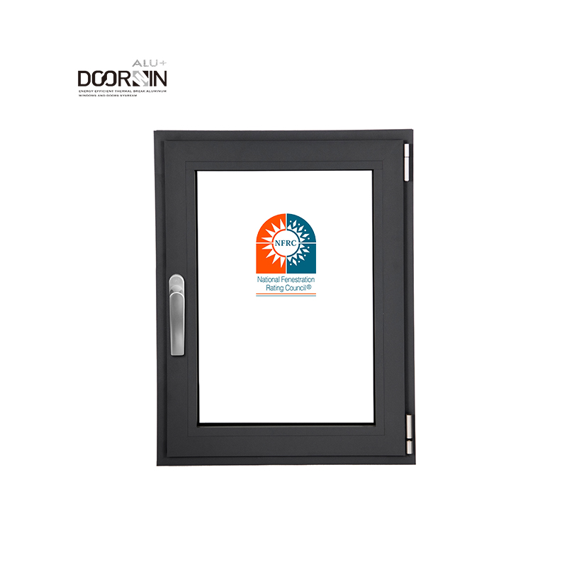 Doorwin NFRC Double Glazed Residential Windows Hurricane Impact Sound Proof Thermal Break Aluminum Tilt Turn Windows factory