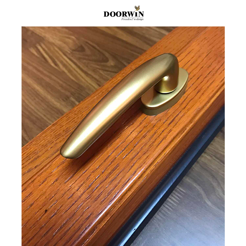Doorwin NFRC Certified Aluminum Clad Wood Windows Save Energy Heat Insulation Grid Wooden French Window Design supplier