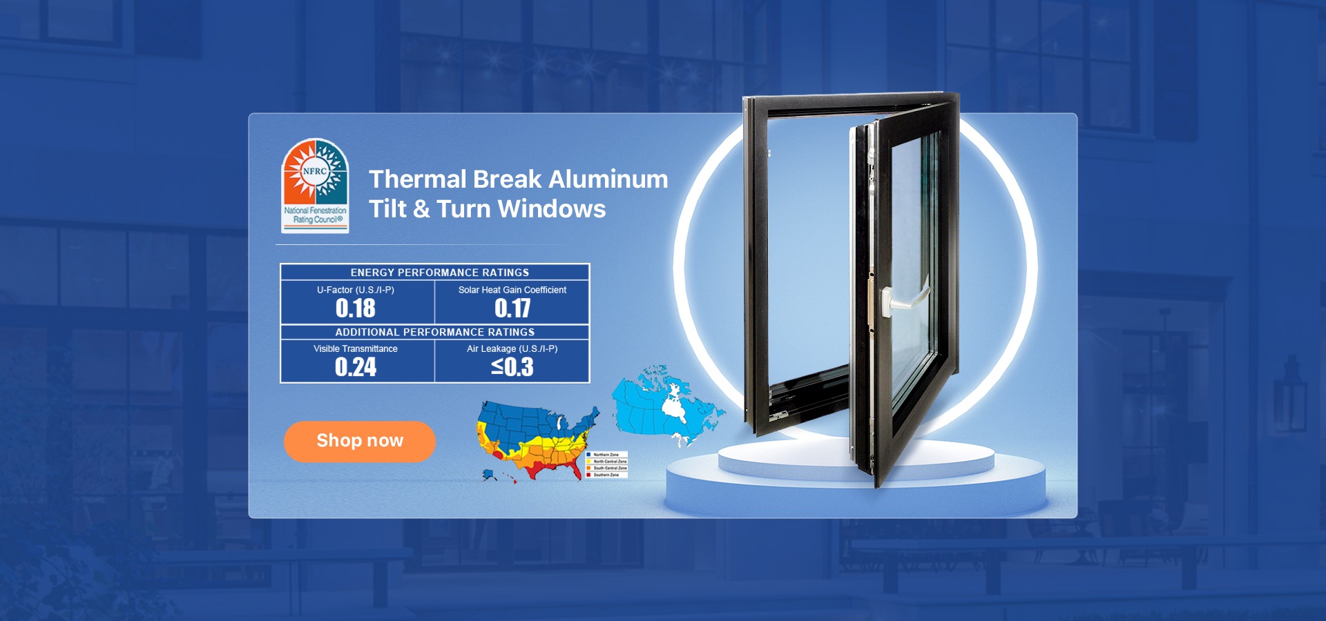 Doorwin NFRC Certificate Aluminum Double Glazed Windows Glass Tilt and Turn Window Casement Swing Windows manufacture