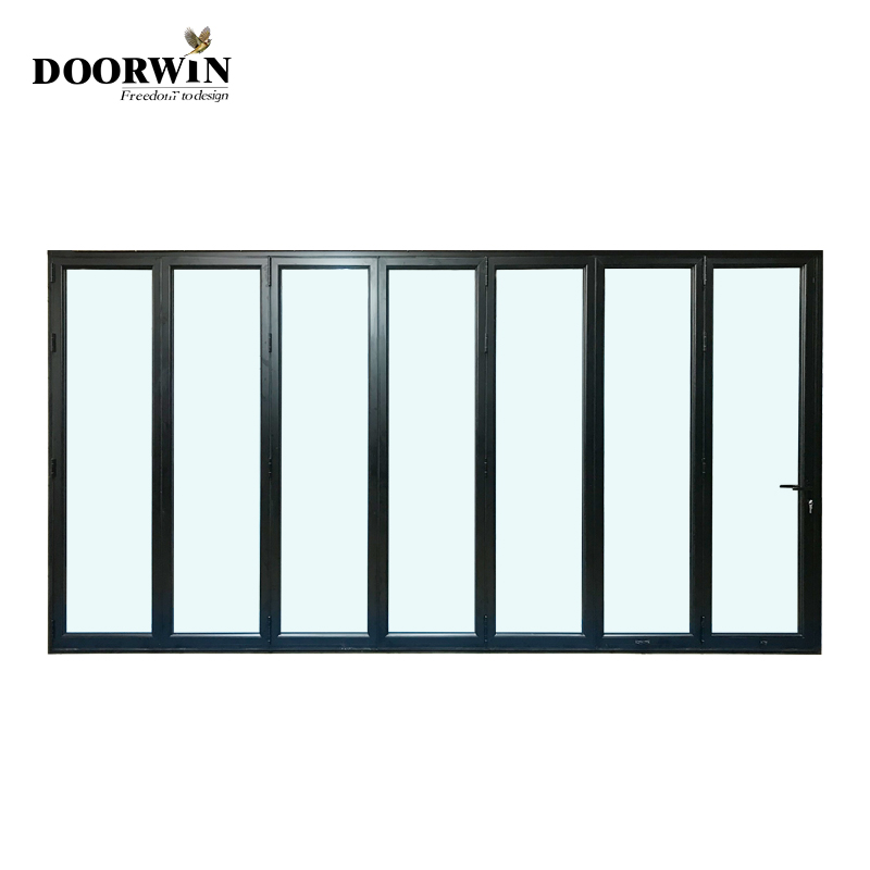 American Standard House Aluminum Doors Sound Insulated Windproof Heavy Duty Multi Panel Folding Glass Doors factory