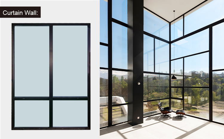 Doorwin Residential South Carolina Project Aluminum Double Glazing Unitized Glass Curtain Wall details