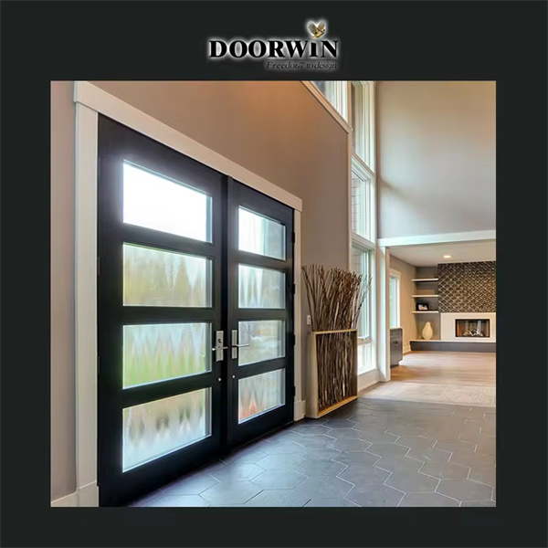 Schwarze Aluminium-Außentüren