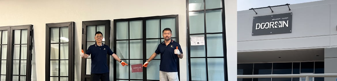 Doorwin Wholesale Price Modern Design Powder Coated Aluminium Frame Patio Door Aluminum Double Glass Sliding Door supplier