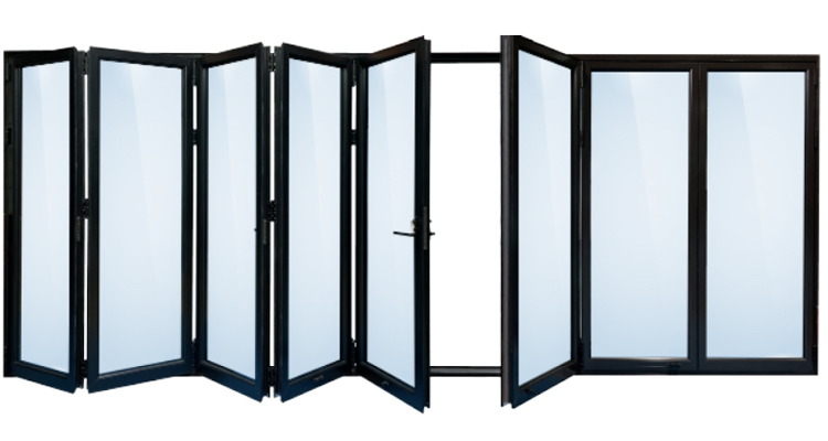 Huricane Impact Custom Or Standard Soundproof Doors Exterior 120 X 80 Glass Multi Panel Sliding Bifold Aluminum Door factory
