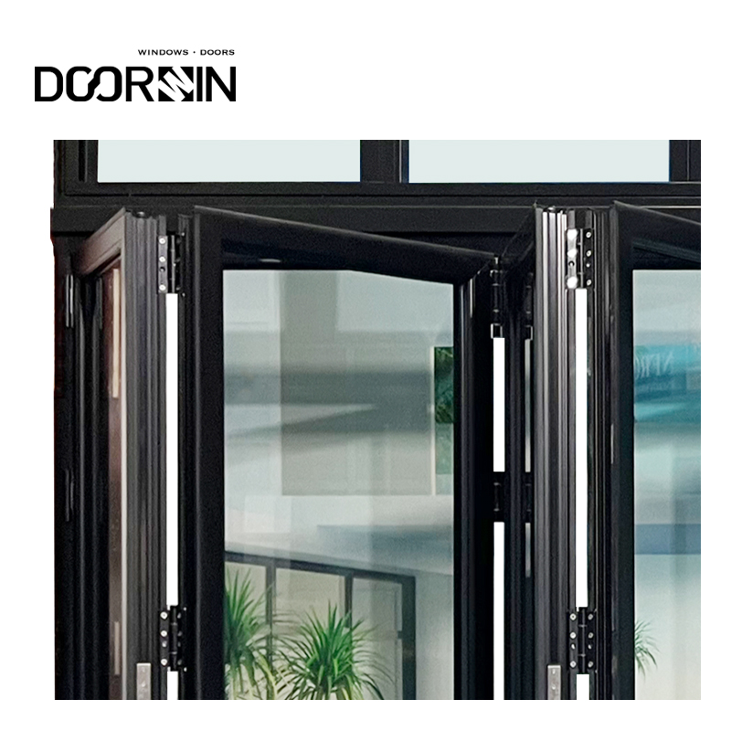 Panoramic Ultra Large Glass Sliding Door Patio Hurricane Impact Waterproof Villa Balcony Multi Panel Folding Doors factory
