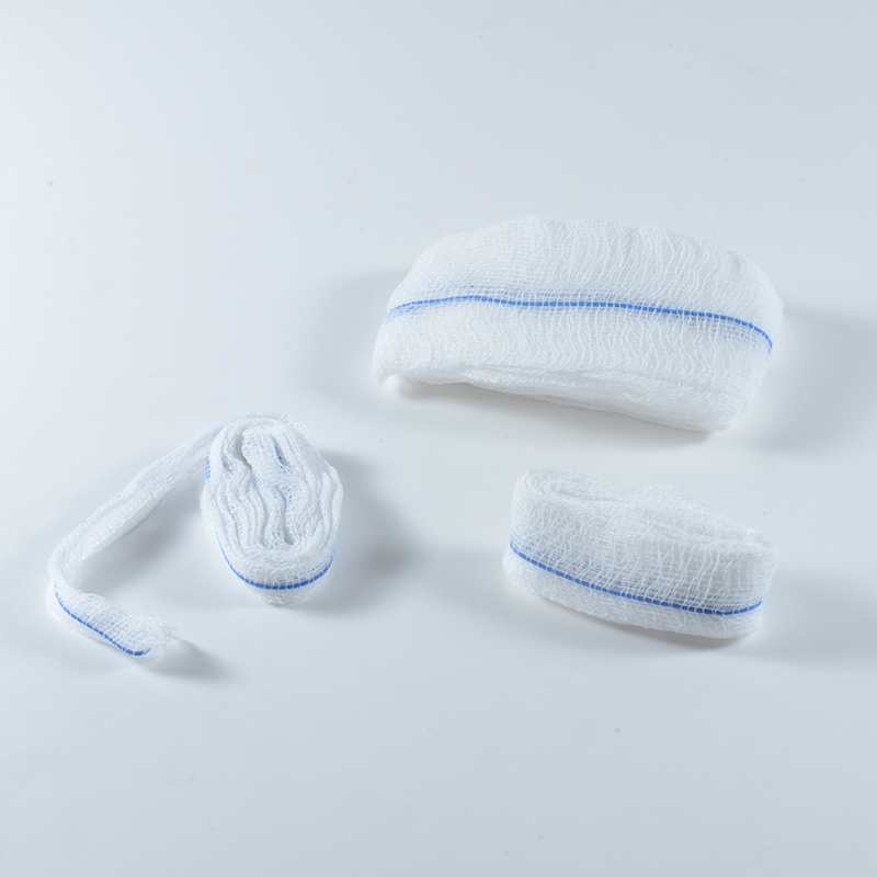 Medical 100% Cotton X-ray Detectable Gauze Ribbon Sterile Surgical Gauze Strip X-ray Detectable Gauze Roll, 1pcs/pkt, Sterile