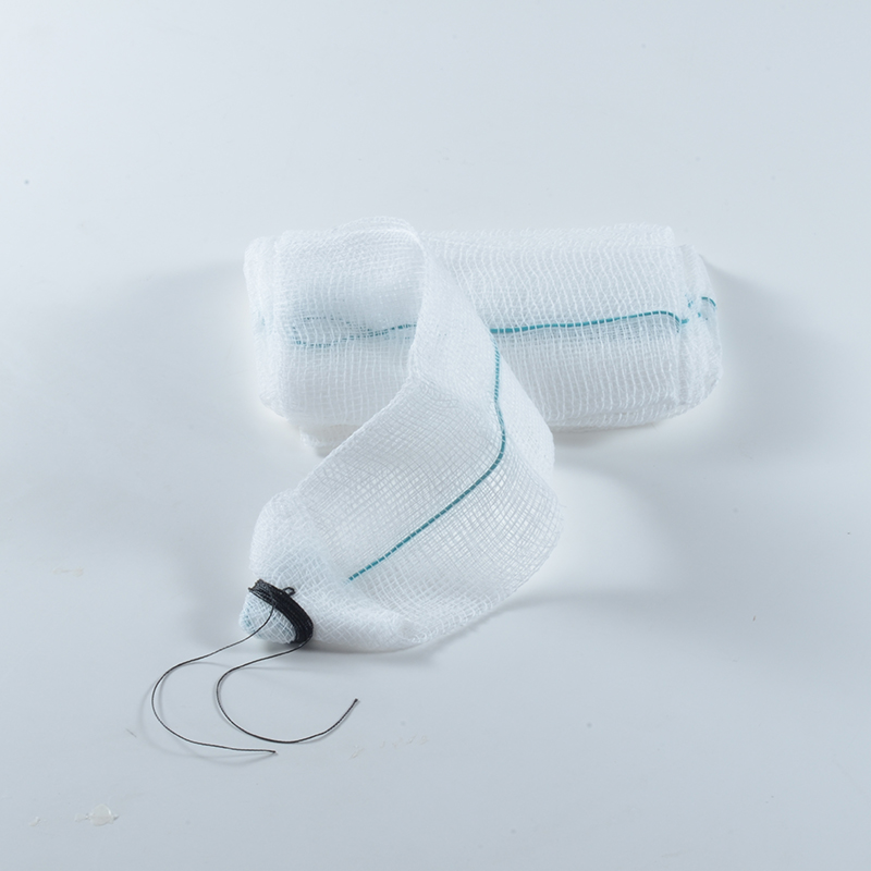 100% Cotton Sterile Surgical Throat Pack With Tail Disposable Gauze Throat Dressing X-ray Detectable