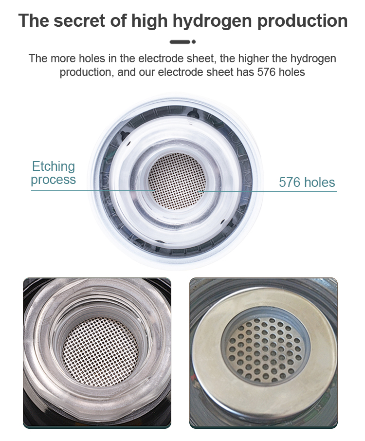 New Electrolyzed Water Cup Smart Portable Hydrogen Production Bottle 5000ppb Hydrogen-Rich Water Cup with Touch Screen supplier