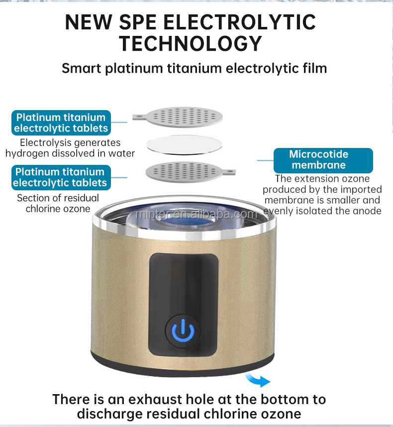 Factory wholesale Portable Hydrogen Water Ionizer Machine Rich Hydrogen Water Health Cup for Home Travel manufacture