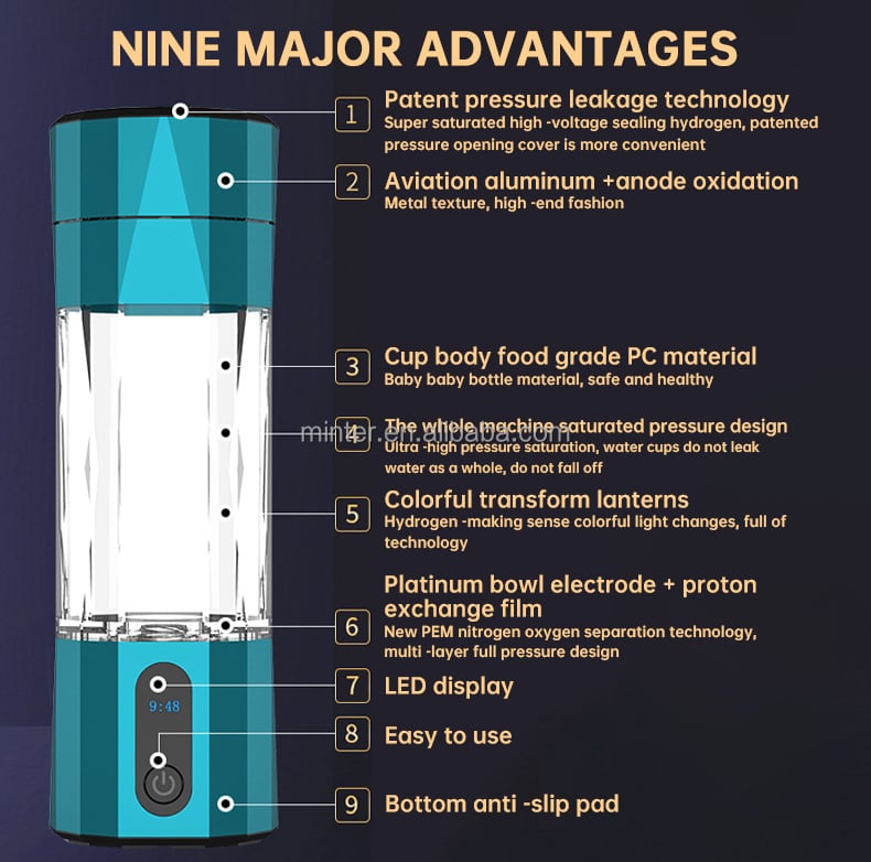 Hot Sale 6000ppb Healthy Water Equipment SPE High Hydrogen Rich Water Hydrogen Water manufacture