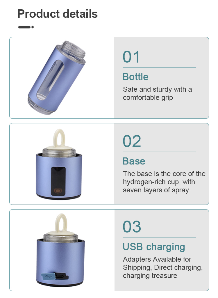 New Electrolyzed Water Cup Smart Portable Hydrogen Production Bottle 5000ppb Hydrogen-Rich Water Cup with Touch Screen supplier