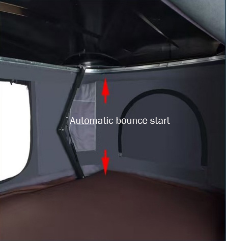 product jp dh 11 new style roof top tent aluminum hard shell triangle clamshell car rooftop tent-5