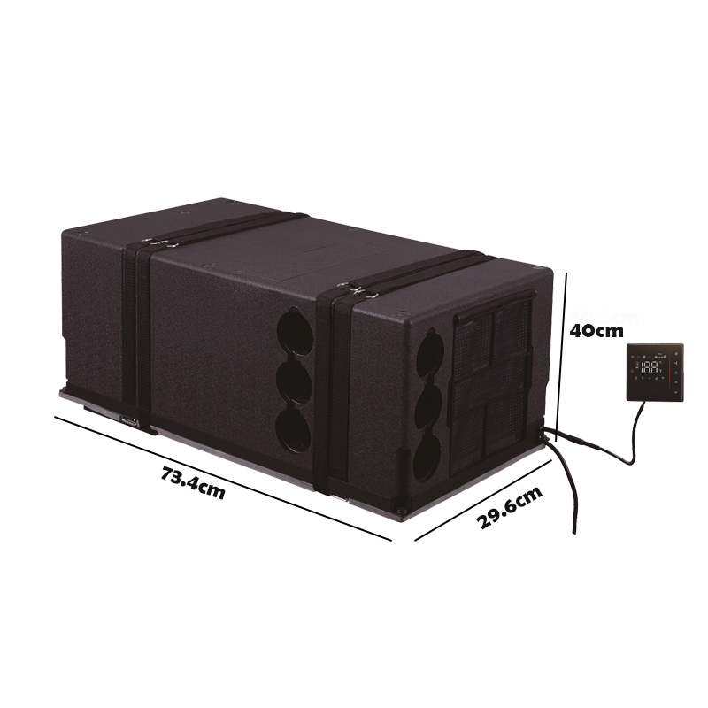 product under bench car air conditioner bottom mount rv electric airconditioner for caravan truck 9000btu 220v 240v-11