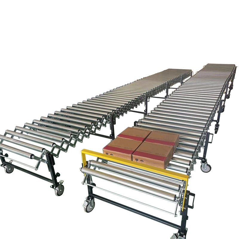 Motorized Extensible Roller Conveyor for Loading Cartons and Polybags  to Truck or Warehouse