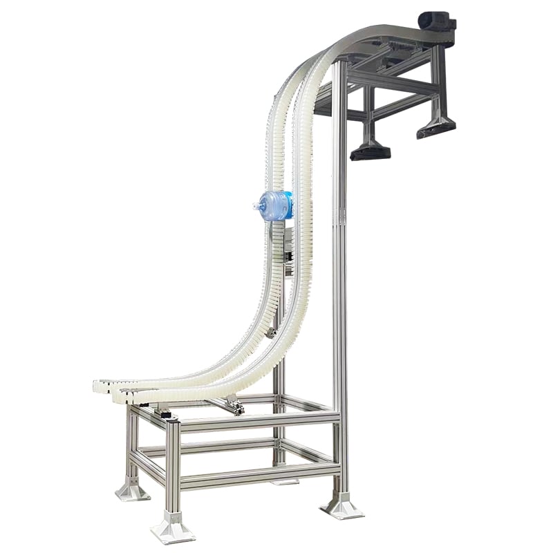 Flexible Chain Aluminium Profile Bottle and Box Gripper Conveyor for Vertical Transportation